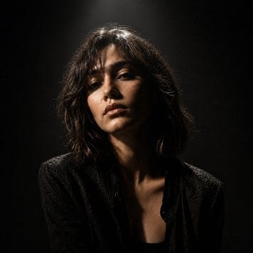 Portrait lit from above