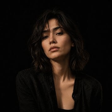 Portrait with soft frontal light