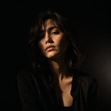 Portrait with warm rim light
