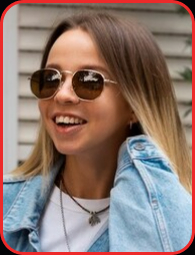 Example of a poor reference photo: sunglasses covering the face