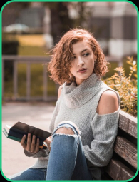 Example of a good reference photo: one person, face clear in daylight