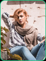 Example of a good reference photo: the same person at a different angle